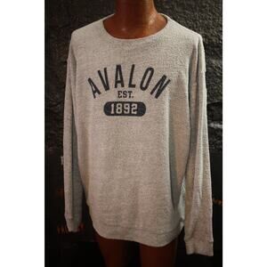Vineyard Crew Avalon 1892 Textured Loop Knit Sweatshirt – Gray – XL